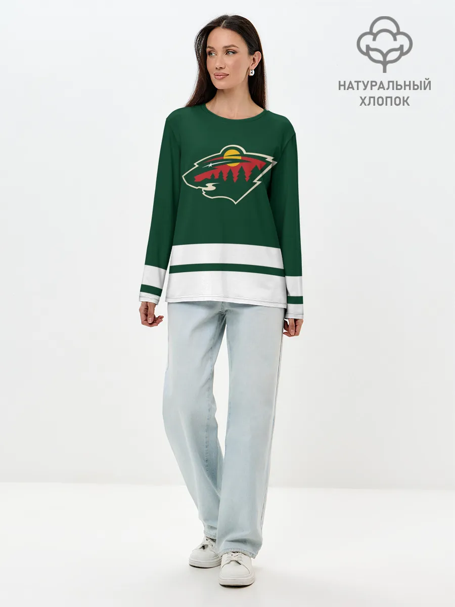 Лонгслив женский. Хлопок / Миннесота Уайлд