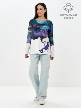 Лонгслив женский. Хлопок / Smoky dreams