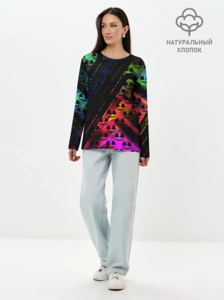 Лонгслив женский. Хлопок / MARSMELLO GRADIENT