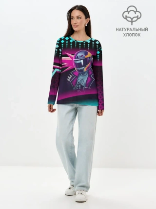 Лонгслив женский. Хлопок / НЕОНОВЫЙ ГОНЩИК