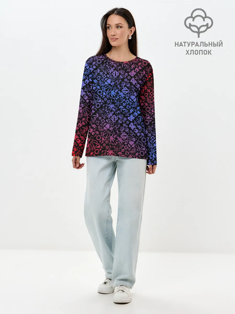 Лонгслив женский. Хлопок / Игровые бренды