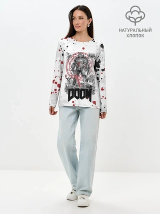 Лонгслив женский. Хлопок / Doom