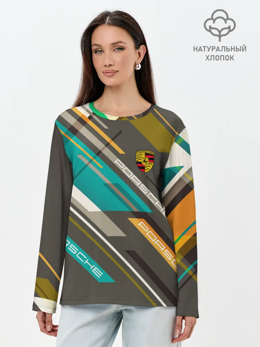 Лонгслив женский. Хлопок / PORSCHE | ПОРШЕ