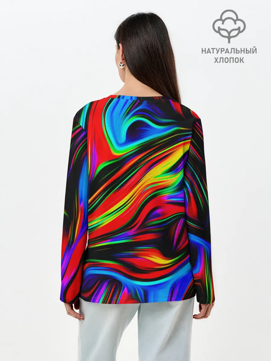 Лонгслив женский. Хлопок / ABSTRACT
