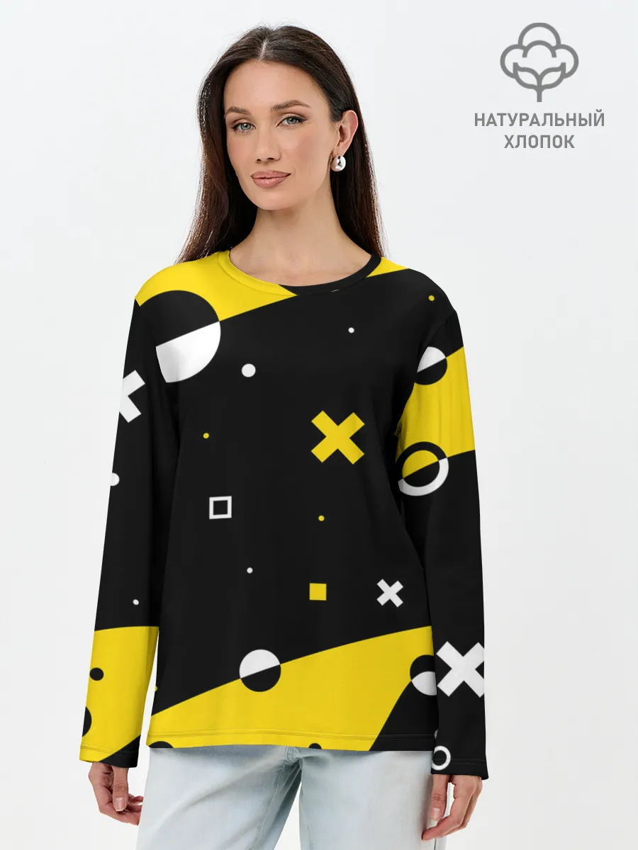 Лонгслив женский. Хлопок / ФИГУРКИ