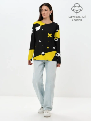 Лонгслив женский. Хлопок / ФИГУРКИ