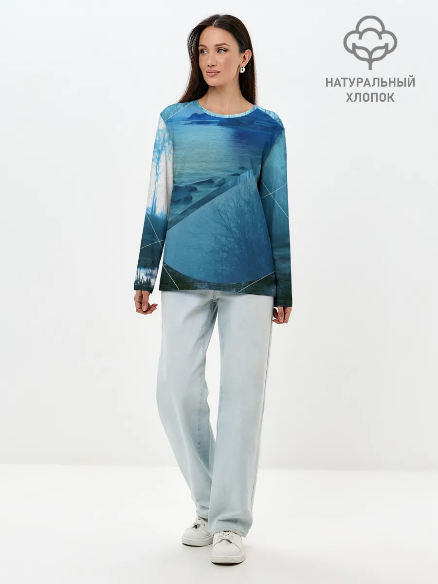 Лонгслив женский. Хлопок / ОЗЕРО