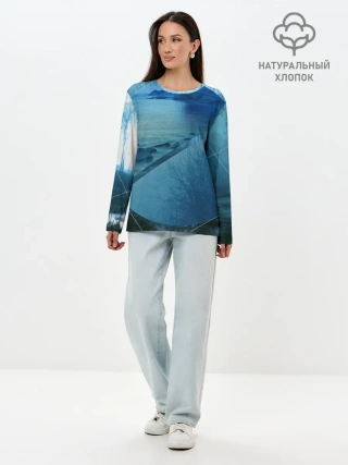 Лонгслив женский. Хлопок / ОЗЕРО