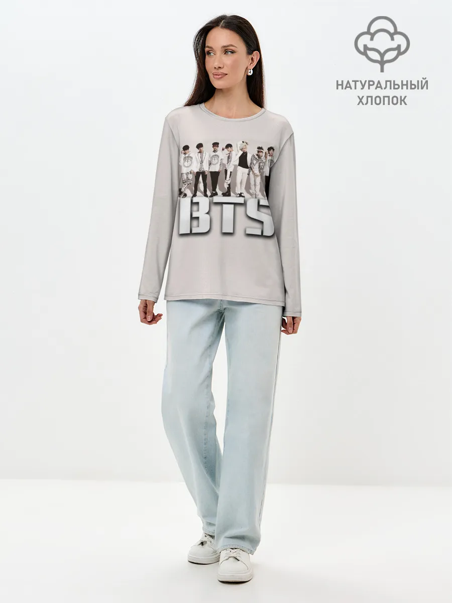 Лонгслив женский. Хлопок / BTS