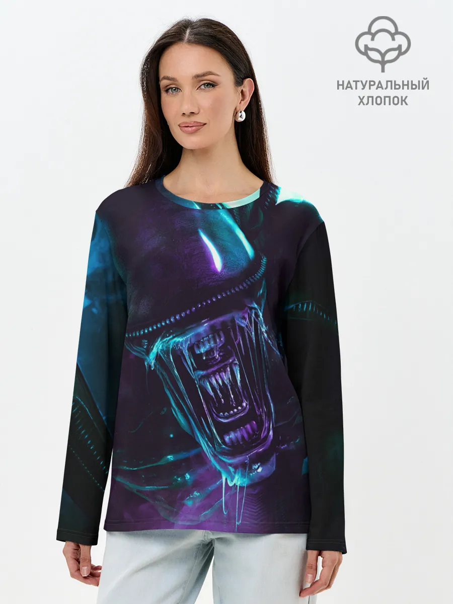 Лонгслив женский. Хлопок / ЧУЖОЙ