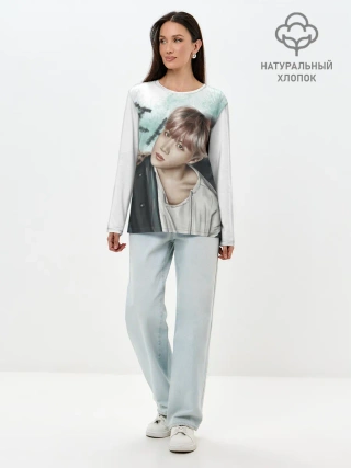 Лонгслив женский. Хлопок / BTS