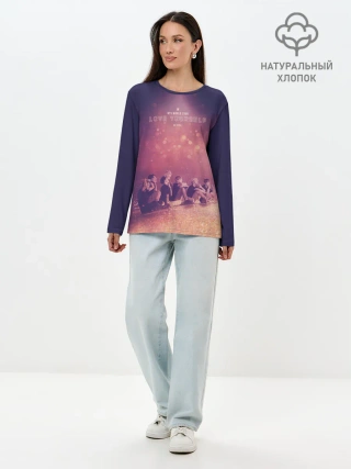 Лонгслив женский. Хлопок / BTS