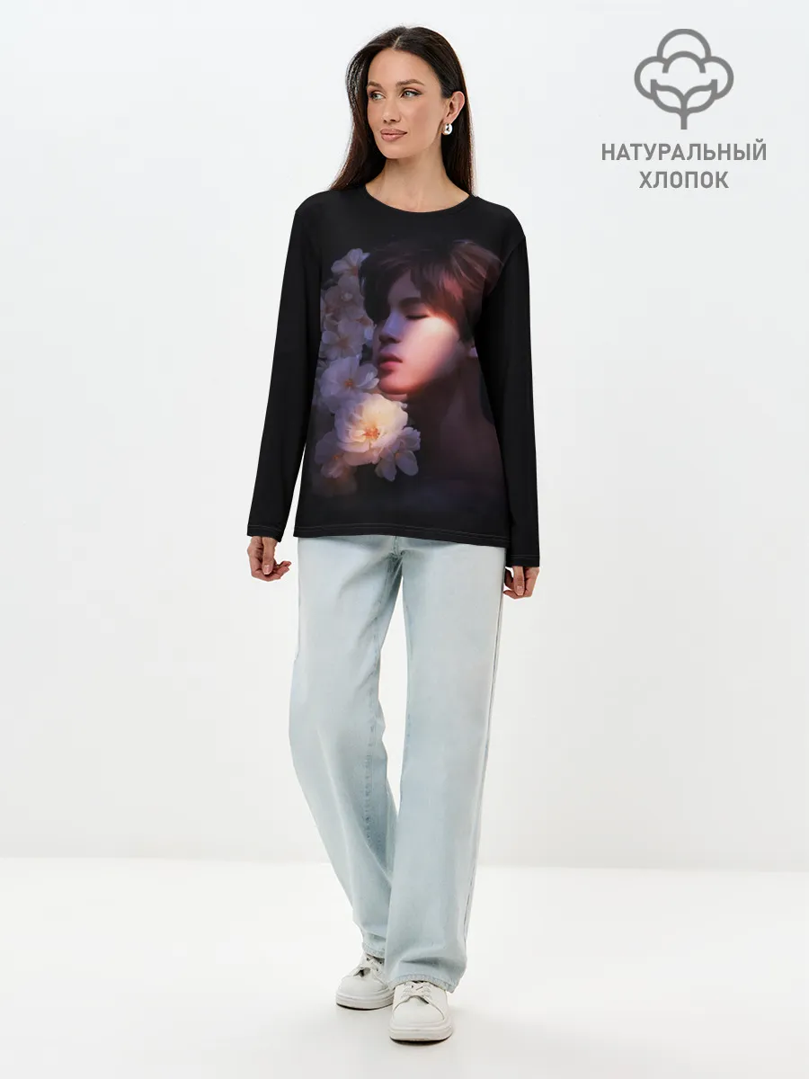 Лонгслив женский. Хлопок / BTS