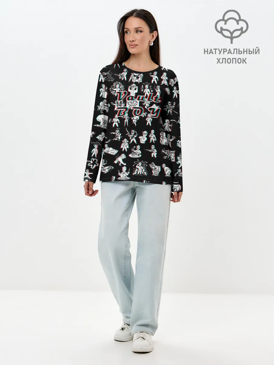 Лонгслив женский. Хлопок / Vault Boy