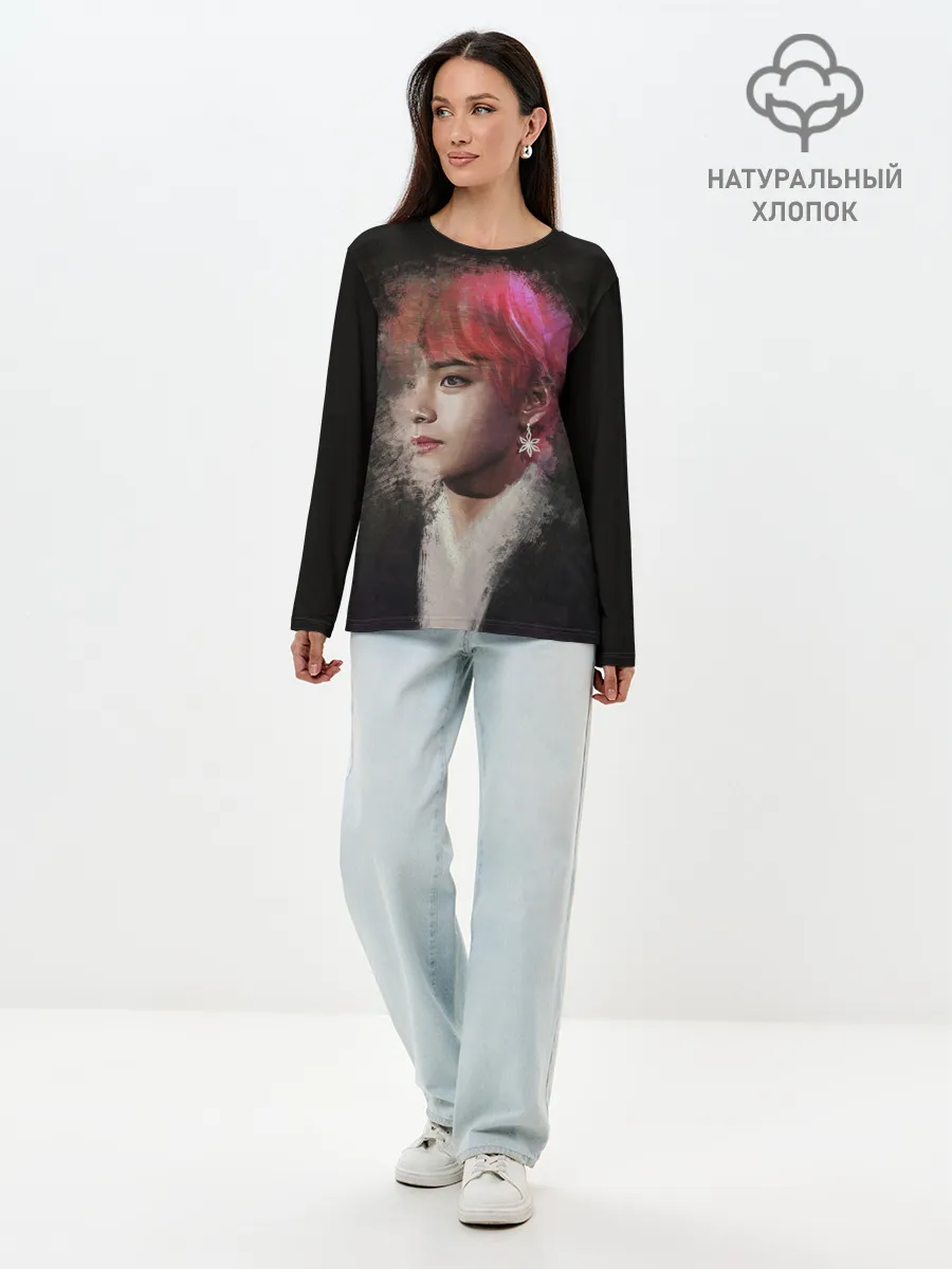 Лонгслив женский. Хлопок / BTS