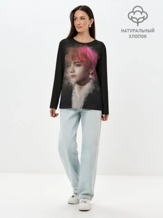 Лонгслив женский. Хлопок / BTS