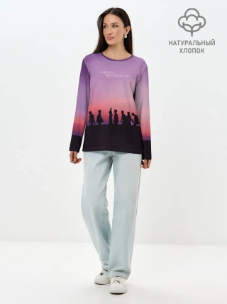 Лонгслив женский. Хлопок / BTS