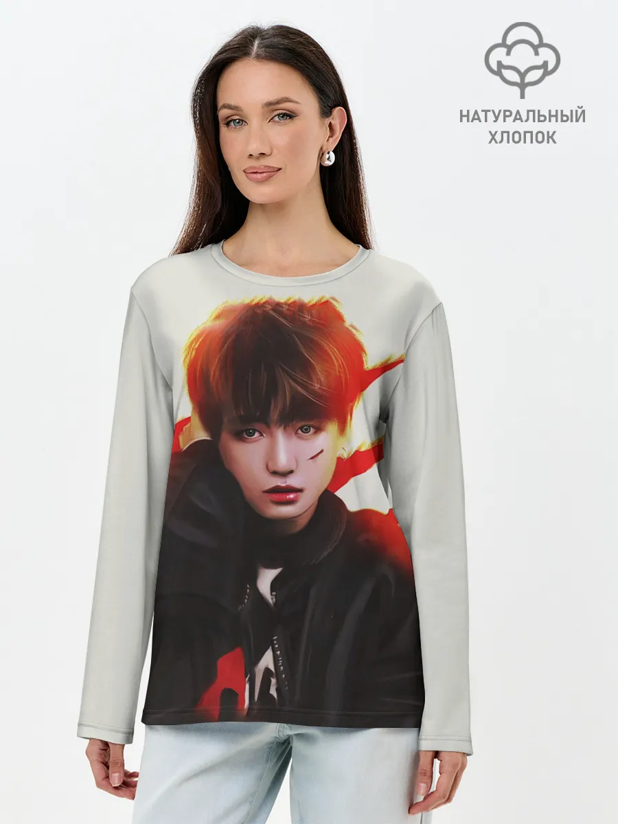 Лонгслив женский. Хлопок / BTS