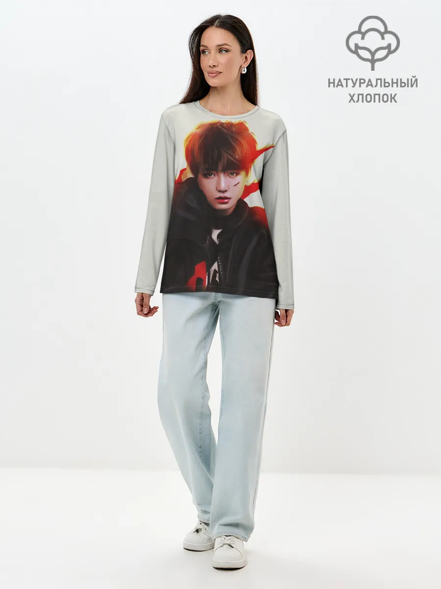 Лонгслив женский. Хлопок / BTS