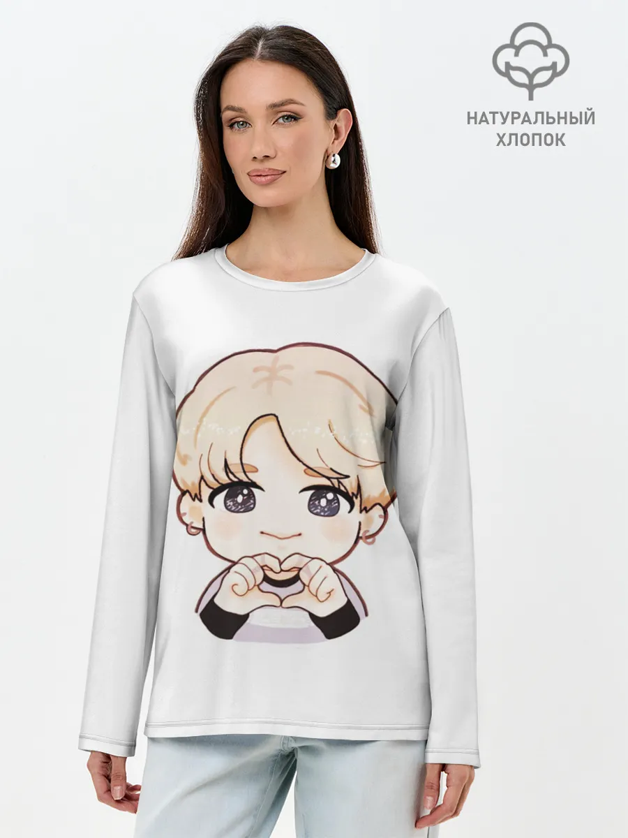 Лонгслив женский. Хлопок / BTS
