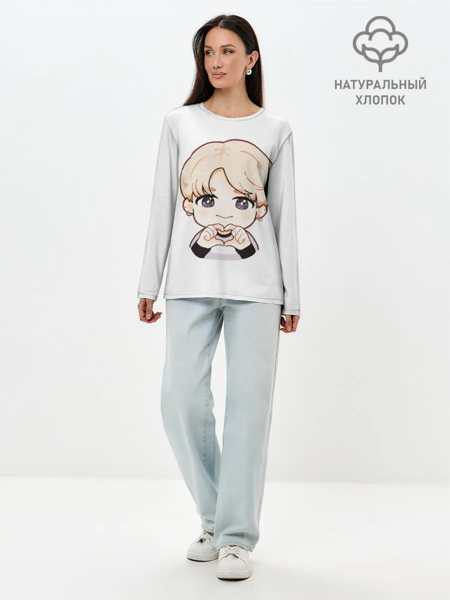 Лонгслив женский. Хлопок / BTS