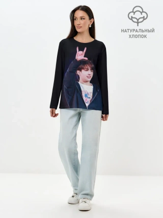 Лонгслив женский. Хлопок / BTS