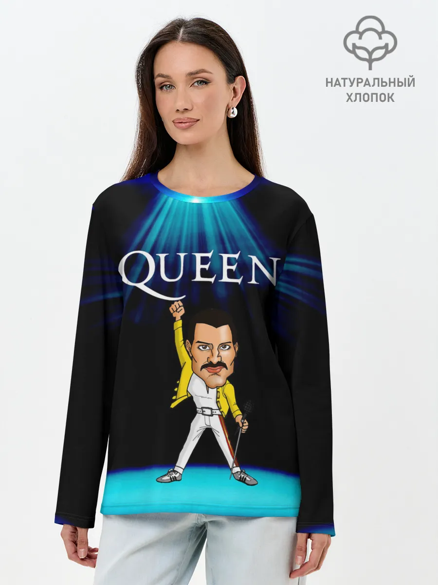 Лонгслив женский. Хлопок / Фреди Меркури
