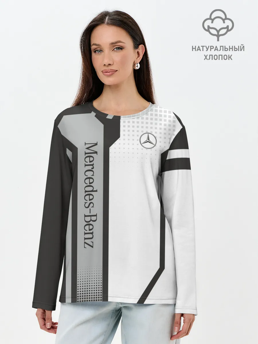 Лонгслив женский. Хлопок / Mercedes Driver team