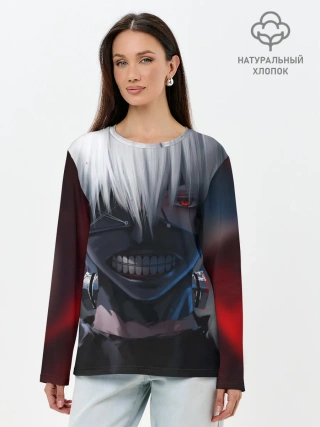 Лонгслив женский. Хлопок / TOKYO GHOUL | ТОКИЙСКИЙ ГУЛЬ