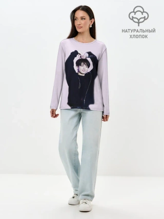 Лонгслив женский. Хлопок / BTS