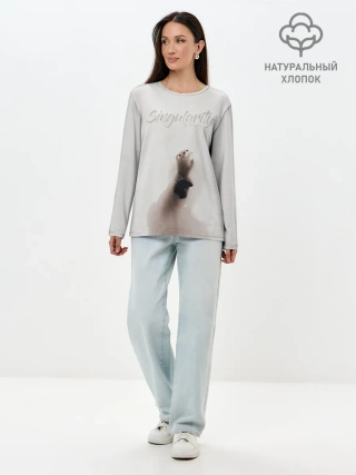 Лонгслив женский. Хлопок / BTS