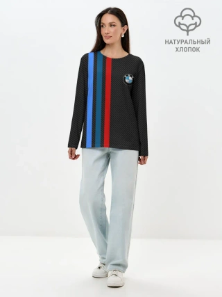 Лонгслив женский. Хлопок / BMW CARBON