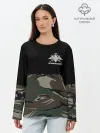 Лонгслив женский. Хлопок / Пограничные Войска камуфляж
