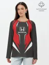 Лонгслив женский. Хлопок / Honda Driver team Red
