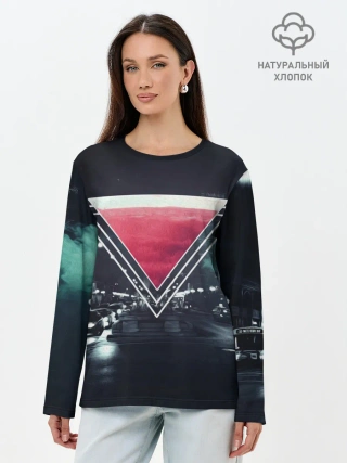 Лонгслив женский. Хлопок / MUSIC