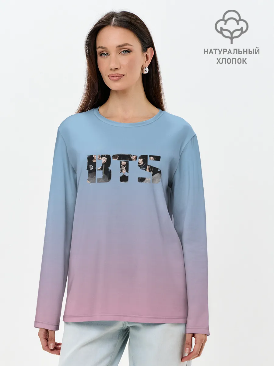 Лонгслив женский. Хлопок / BTS