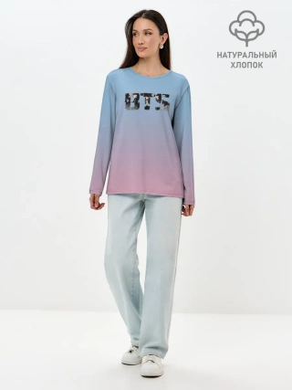 Лонгслив женский. Хлопок / BTS