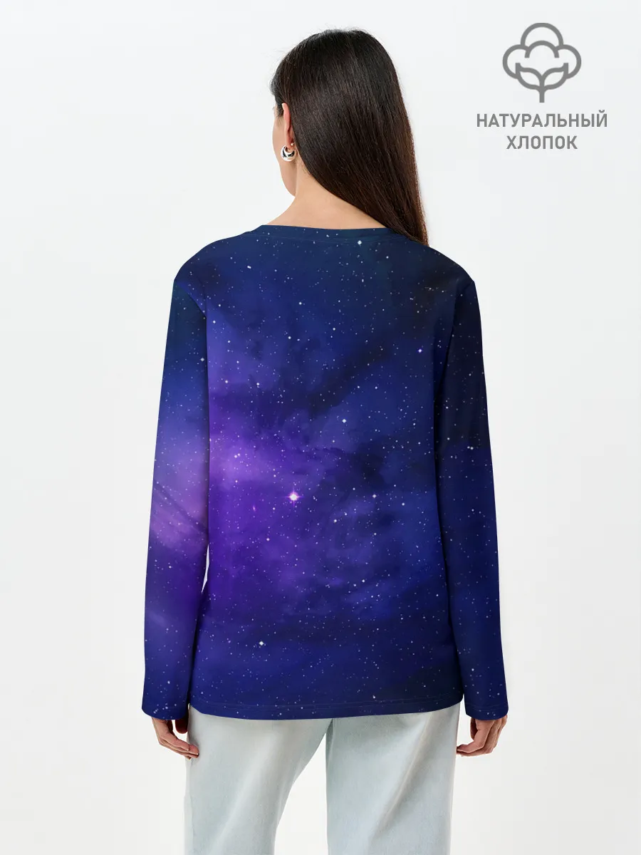 Лонгслив женский. Хлопок / КОСМОС