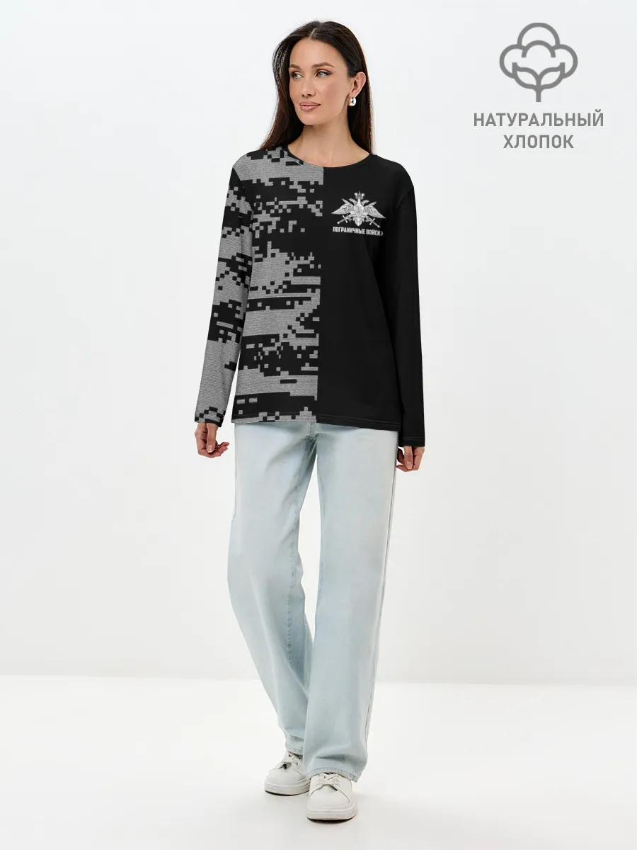 Лонгслив женский. Хлопок / Пограничные Войска