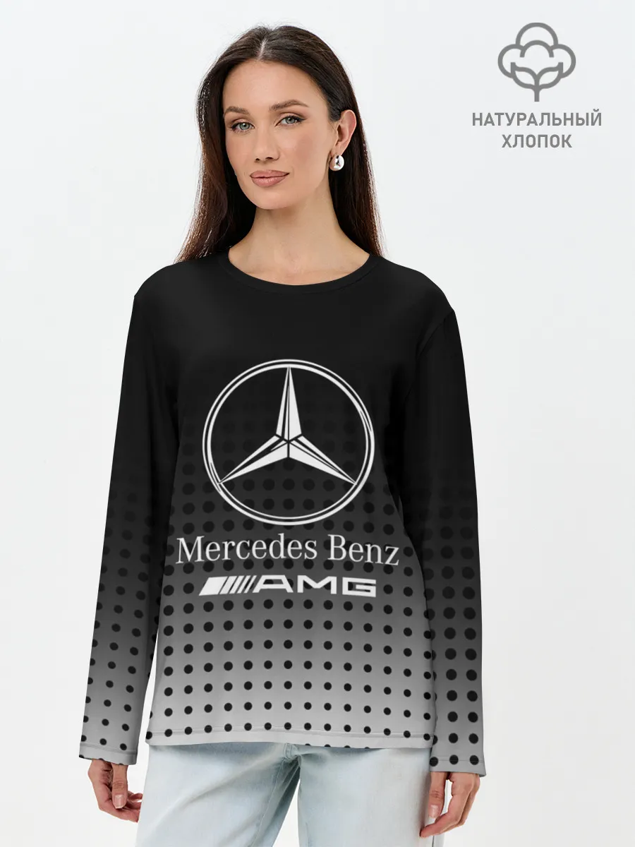 Лонгслив женский. Хлопок / Mercedes-Benz