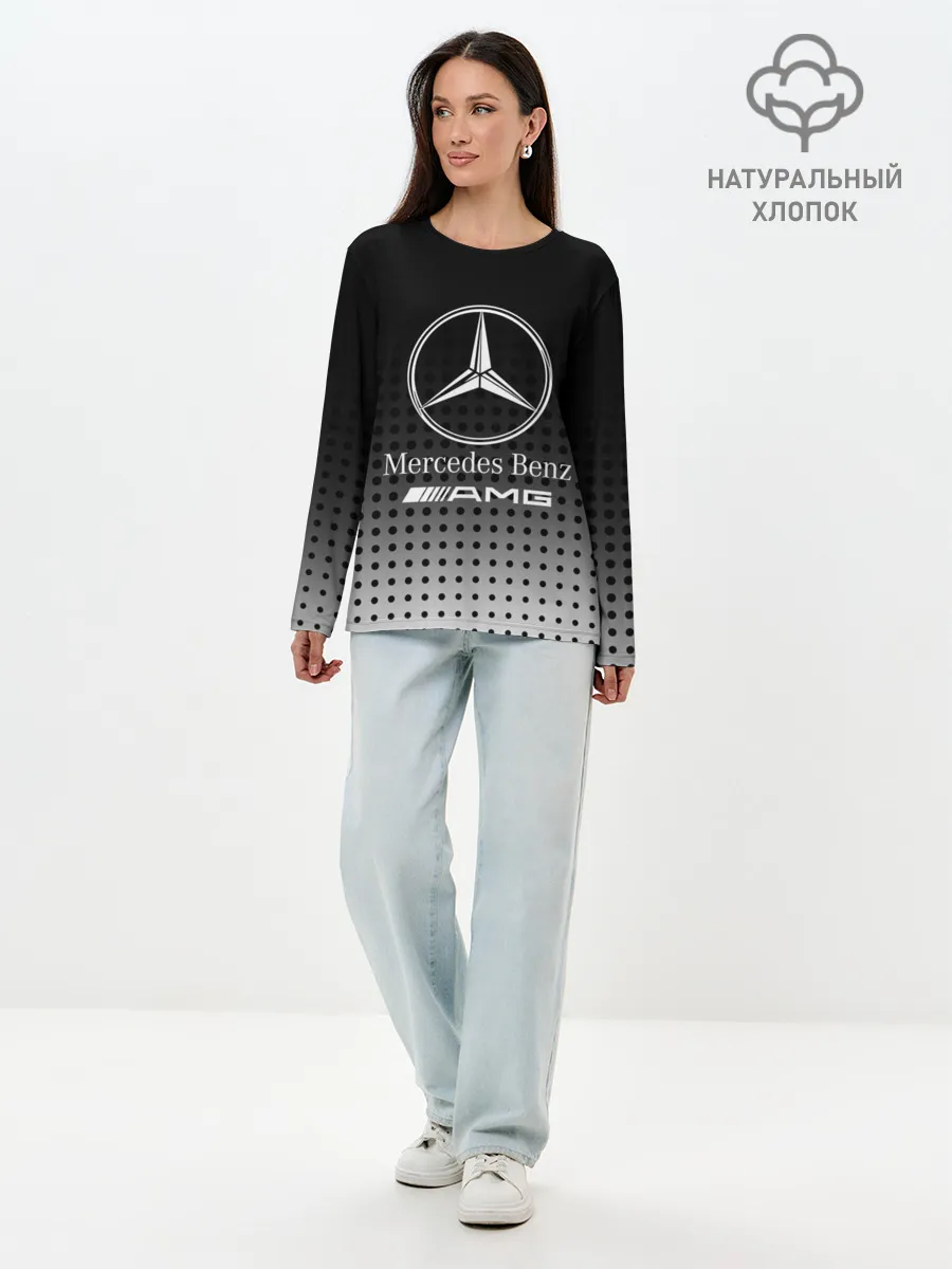 Лонгслив женский. Хлопок / Mercedes-Benz