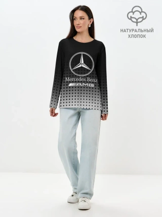 Лонгслив женский. Хлопок / Mercedes-Benz
