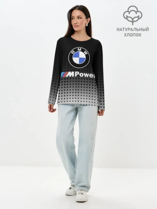 Лонгслив женский. Хлопок / BMW
