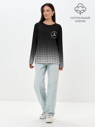 Лонгслив женский. Хлопок / Mercedes-Benz