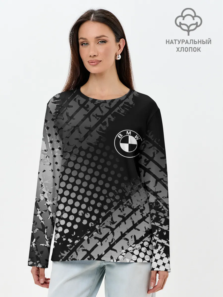 Лонгслив женский. Хлопок / BMW
