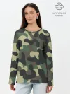 Лонгслив женский. Хлопок / КАМУФЛЯЖ