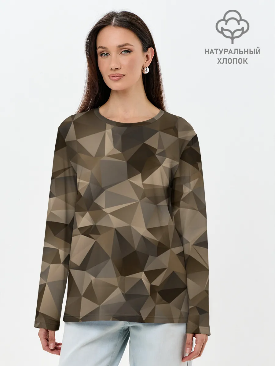 Лонгслив женский. Хлопок / СОВРЕМЕННЫЙ КАМУФЛЯЖ