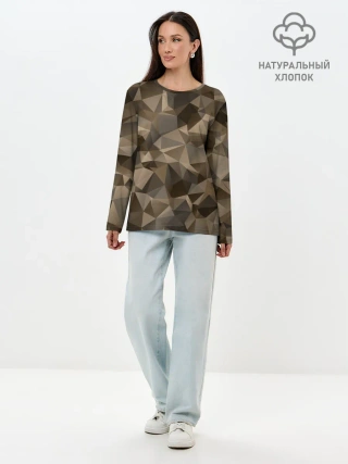 Лонгслив женский. Хлопок / СОВРЕМЕННЫЙ КАМУФЛЯЖ