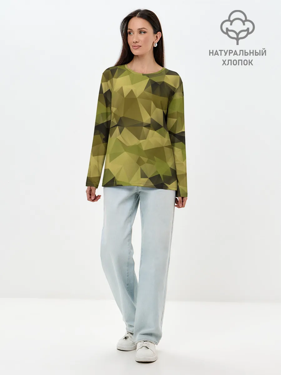 Лонгслив женский. Хлопок / СОВРЕМЕННЫЙ КАМУФЛЯЖ