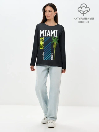 Лонгслив женский. Хлопок / Summer Miami